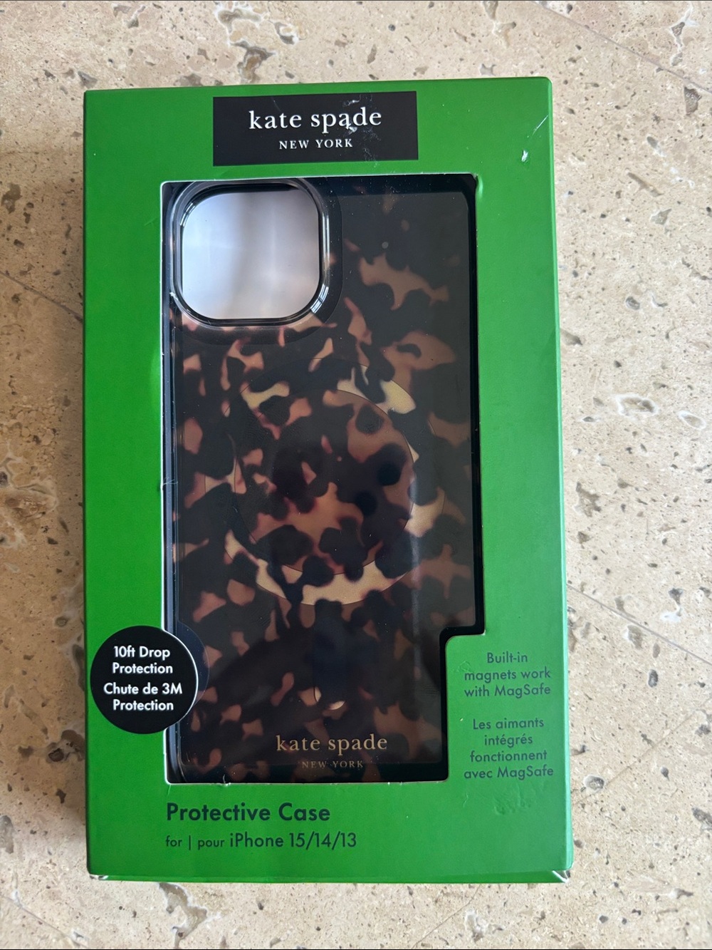 kate spade Tortoiseshell Pattern iPhone Protective Case - Brown & Black
